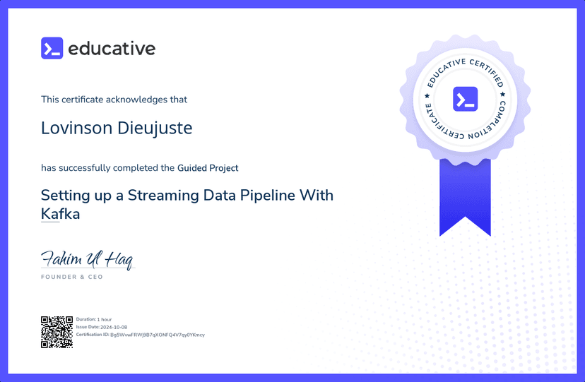Setting up a Streaming Data Pipeline With Kafka