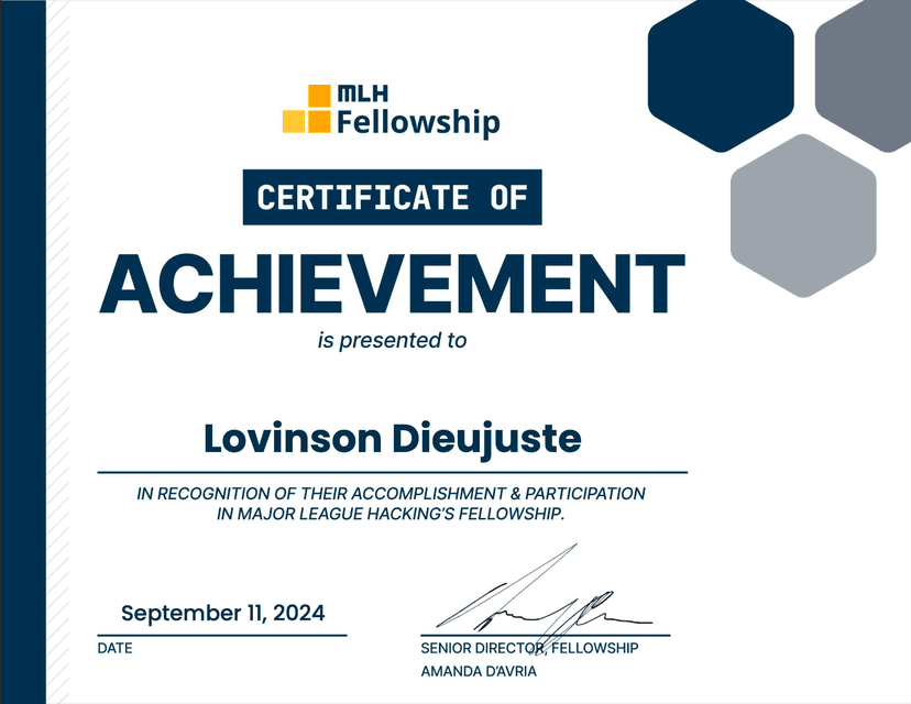 MLH Production Engineer Fellow Certificate